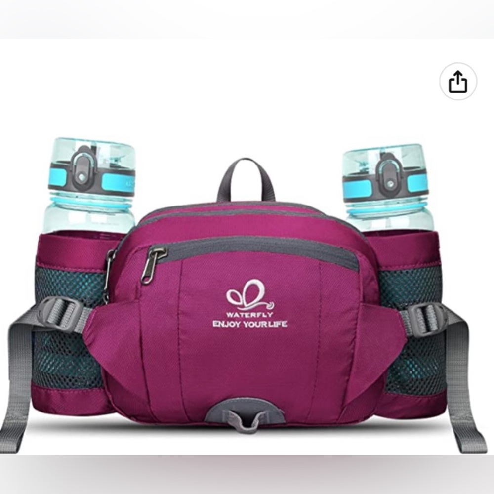 WATERFLY Fanny Pack Waist Bag: Fannie Pack 2 Water Bottle Holders